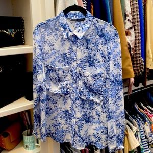 Zara floral blouse, perfect for jeans